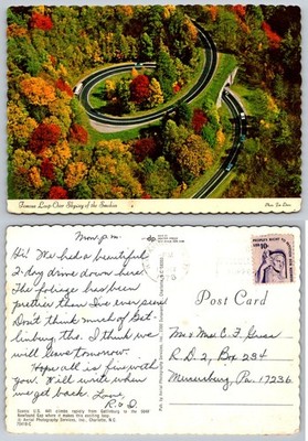 Smokies Loop-Over Skyway Autumn Foliage Postcard 1978 Dexter Press TN PA