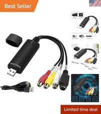 High-Quality USB Video Capture Card - Convert VHS/VCR to Digital Easily Fast