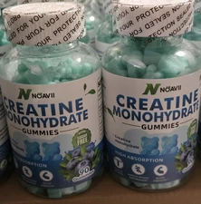 Lot of 2 Novaii Creatine Monohydrate Gummies 5000Mg Unisex, 90ct Blueberry