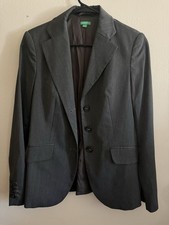 Women's United Colors of Benetton Charcoal 3 Button Blazer