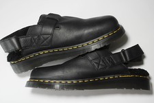 Dr. Martens Jorge II FL Faux Fur Lined Black Leather Strap Mule WMNS 12 Men's 11