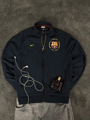 NIKE x BARCA Trainingsjacke 2007 / S / FC Barcelona / blau / retro football y2k
