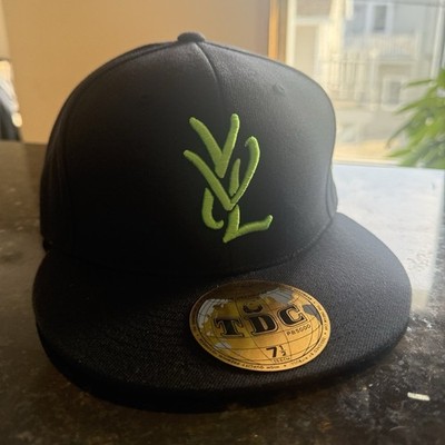 YVL Fitted Cap - Black/Green - Men s Size 7 1/2