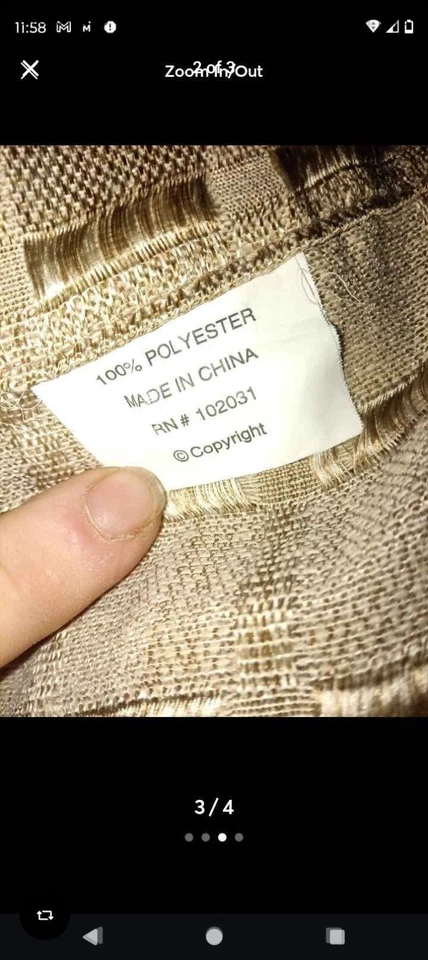 2 sets of curtain panels. 4 in total, 100 % polyester - Image 2 of 2