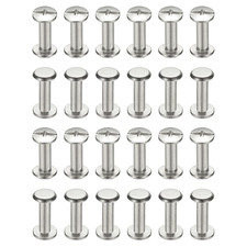 24 Sets Chicago Screws, 3X10Mm Dxh Chicago Screws Phillips Binding Post Screw B