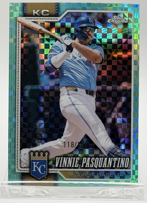 2026 Topps Chrome Vinnie Pasquantino #162 Aqua X-Fractor /199 Royals