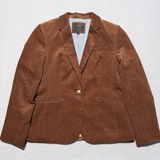 J. Crew Campbell Brown Corduroy Women  s Blazer Jacket Gold Buttons Preppy 12