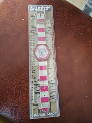 Swatch Chrono  Navy Berry SCR100 1991 Vintage Jahre 90er  Pink 