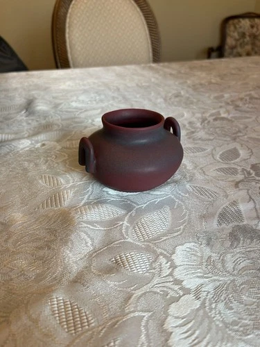 Van Briggle Small Pot with Handles 3.25 in