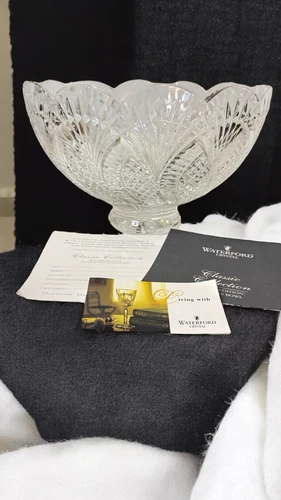 Vtg Waterford Crystal Classics Collection Seahorse 10" Bowl New In box