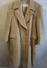 Vtg.Pendelton Women 100 Virgin Wool Double Breasted Coat, Beige, Size 44 Chest
