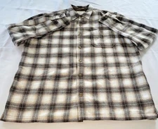 Weatherproof Mens Plaid Thermal Flannel Jacket Multi Brown Black White  Large