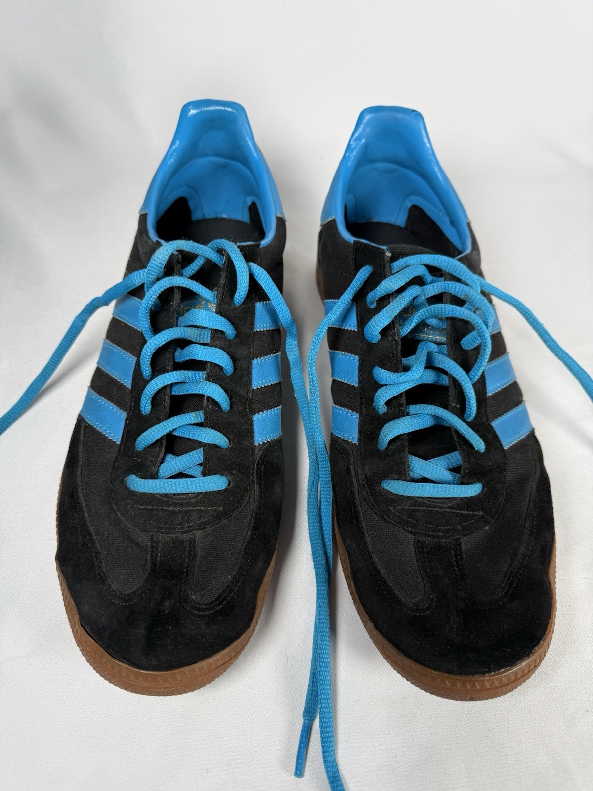 Adidas Originals Handball Spezial Men’s Sneaker Shoes Black Blue Gum Sole US 10