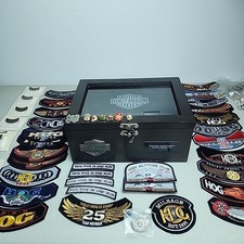 Harley Davidson Lot of HOG Owners Group Patches Pins With Limited Edition Box