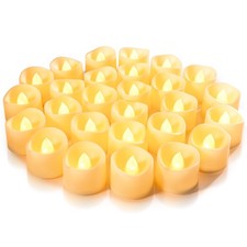 24-Pack Flameless Tea Lights Candles Battery Operated, 200 Hours