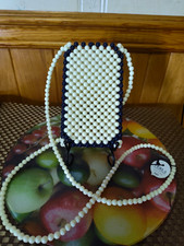 HAY Perla Phone Holder w/ Beaded Strap Milk Colorway MPN 540904 - 6 x 3.5 in