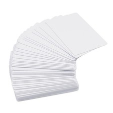 50 Pack Premium Blank PVC Cards, CR80 30 Mil Graphic Quality White Plastic Ca...