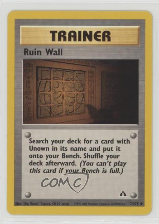 Ruin Wall Pokemon Neo Discovery #74 2001