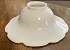 Antique White Milk Glass 7" Ruffle Petticoat Lamp Shade with 1 1/2" fitter hole
