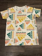 Adidas Multicolor Logo Short Sleeve Regular Fit Tshirt Youth Large 14/16