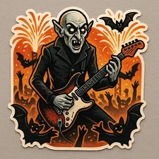 Nosferatu car sticker 9x9 cm - funny vampire sticker for the car