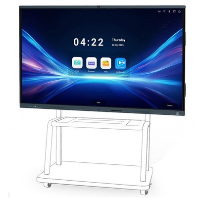 86'' Smart Board, 4K Touch Screen Interactive Whiteboard Display, AI Camera w...