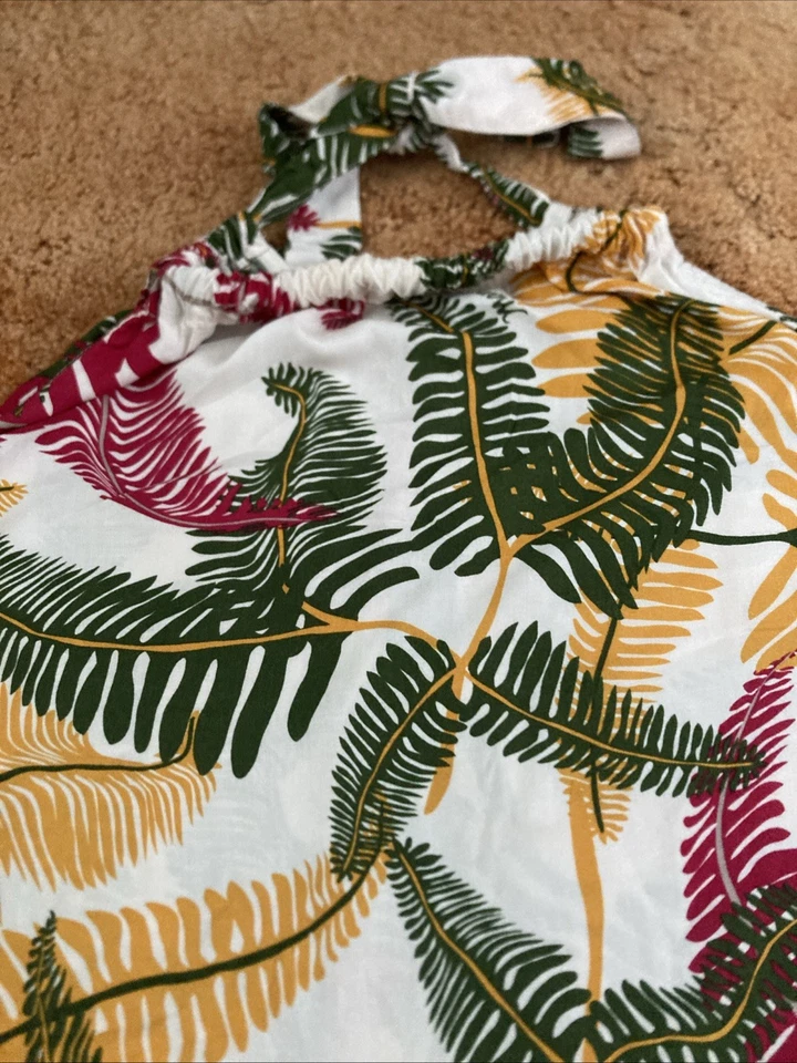 Manuheali’i Sleeveless Halter Like Fern Print Blouse Woman’s Size XXL - Image 4 of 4