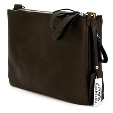 Cameleon Iris Concealed Carry Crossbody Purse Vegan Leather Brown 11 in