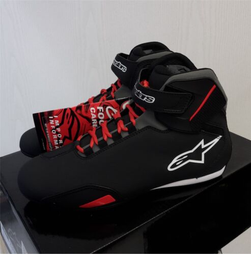 Motorcycle boots Alpinestars sector color: black/red size: 8.5=(41) - Picture 1 of 2