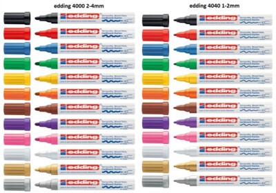 Edding 4000 4040 Mattlackmarker Decomarker 2 Stärken Auswahl NEU Creativmarker