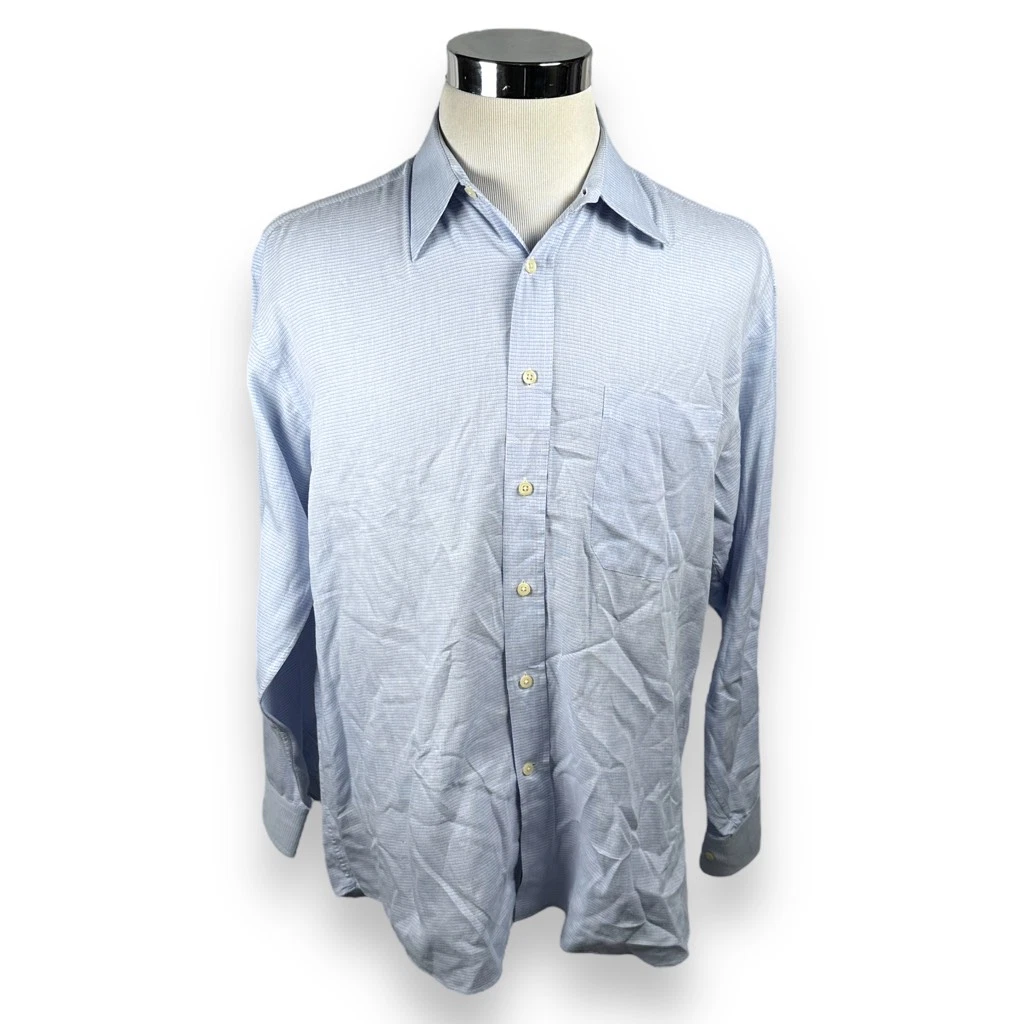 Givenchy Mens Monsieur Dress Shirt Blue Point Collar Pocket