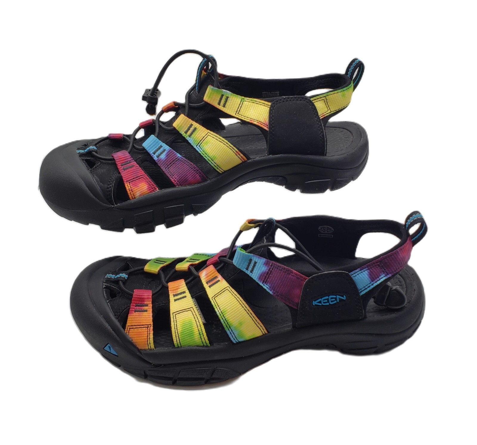 Sandali retrò Keen Newport arcobaleno tie dye escursionismo comfort acqua donna taglia 11