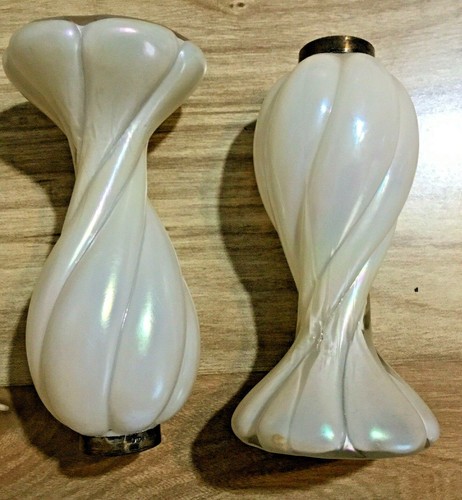 ¿Dos jarrones vintage de vidrio satinado inglés? Top de ley - Imagen 8 de 10