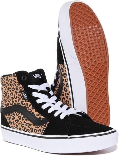 Vans Women's Hi-Top Trainers Sneaker, Cheetah Black White - Picture 6 of 7