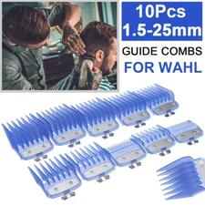 10Pcs Professional Hair Clipper Clip Guides Limit Combs Guards 1.5-25mm For WAHL