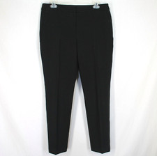Adrianna Papell Dress Pants Womens Size 8 Solid Black Tapered Leg