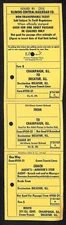 Illinois Central Railroad Unnumbered SAMPLE Ticket Champaign Decatur