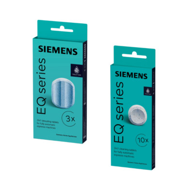 SIEMENS 10 Reinigungstabletten + 3 Entkalkungstabletten für EQ Series TZ80002