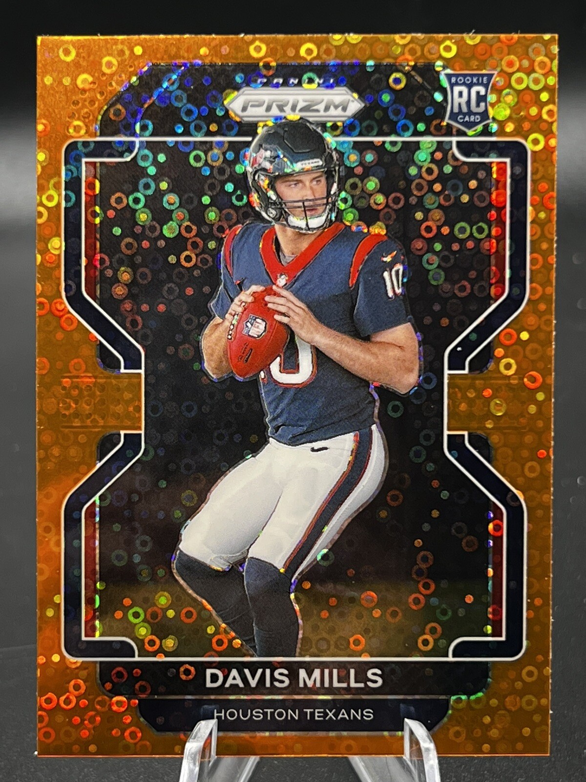 2021 Davis Mills Panini Prizm Orange Disco Prizm #352 RC Stanford Texans