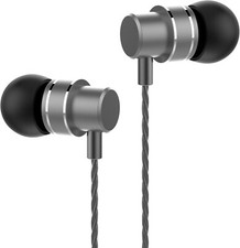 Brand New - Lenovo HF118 Black Metal In-Ear Stereo Earphones Wire & Microphone