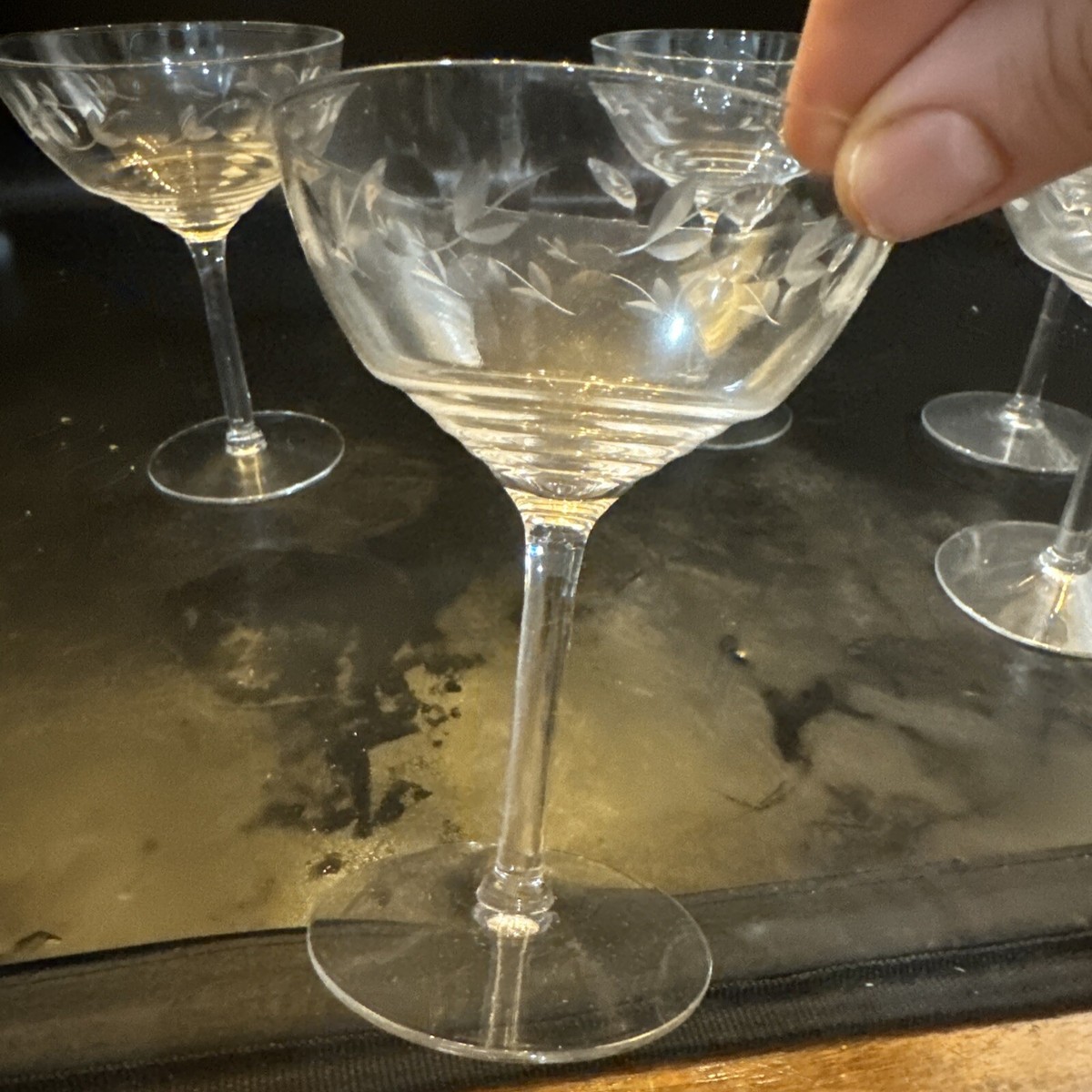 Fostoria Ingrid Older Cut 794 Set Of 5 Coupe Champagne Fostoria Ingrid Older Cut 794 Set Of 5 Coupe Champagne