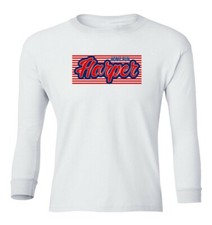 Philadelphia Phillies HOME RUN HARPER Baseball Fans Youth Long Sleeve T-Shirt