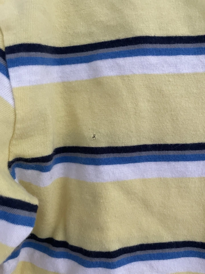 Camisa polo de manga corta amarilla XS Cherokee Ultimate a rayas 100 % algodón para niños Foto 3 de 4