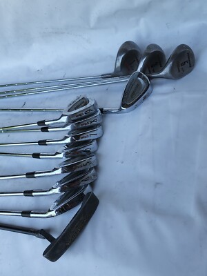 WILSON POWERSOLE IRONS 3-9 + 1 ,3,5 wood Lot + putter WILSON 
