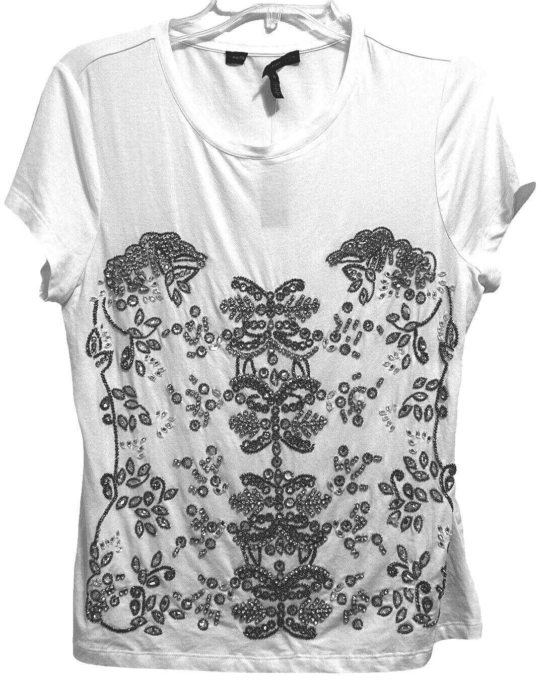 White House Black Market Mujer Top de Algodón Blanco para Mujeres