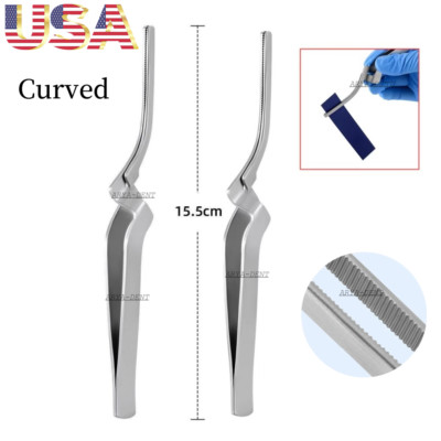 Dental Occlusal Paper Tweezers Curved Articulating Paper Holder Serrated Forcep