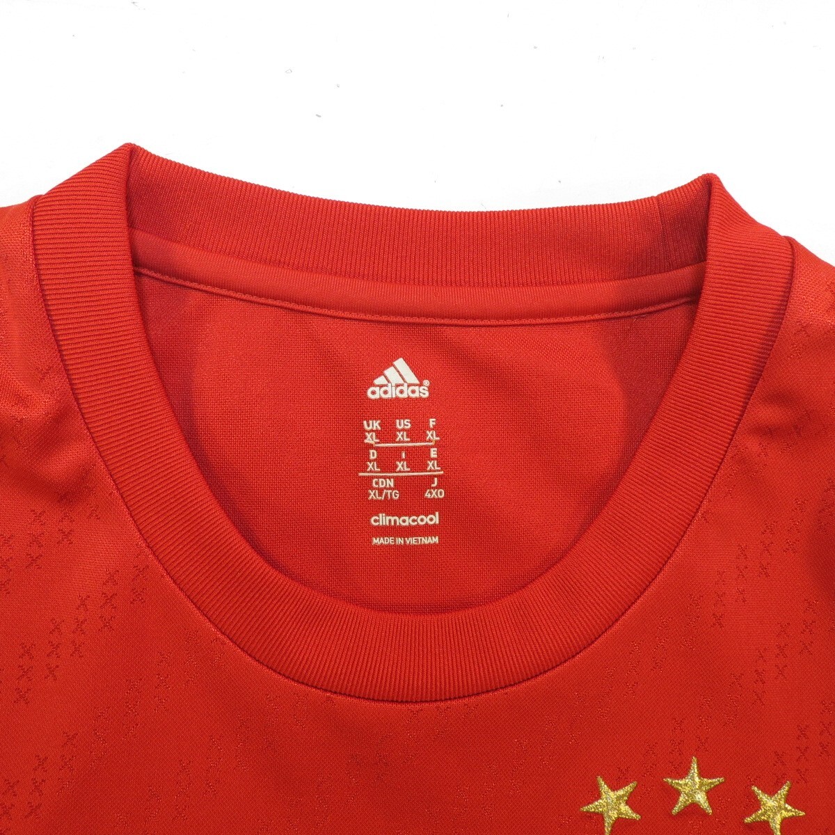 ADIDAS AJAX AMSTERDAM FOOTBALL SOCCER JERSEY Mens XL Red & White