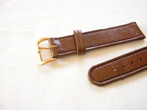 n°9 - Bracelet en cuir marron - neuf de stock vintage - 15 mm - Foto 4 di 4
