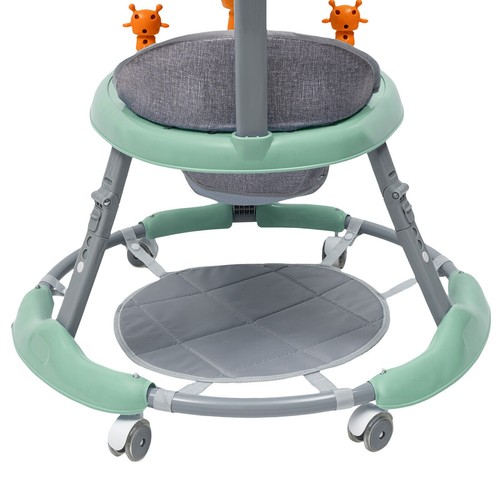 Blue/ Green/ Pink Foldable Baby Walker Padded Toy Sit to Stand PVC Silent Wheel - Picture 18 of 24
