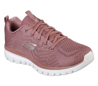 Skechers Sport Womens GRACEFUL GET CONNECTED Sneakers Damen Schuhe Rot